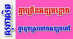 គ្នាច្រើនអន្សមខ្លោច គ្នាដូចស្រមោចអន្សមឆៅ – សុភាសិតខ្មែរអធិប្បាយ